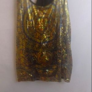 Almost Famous Gold Sequins Print Tank